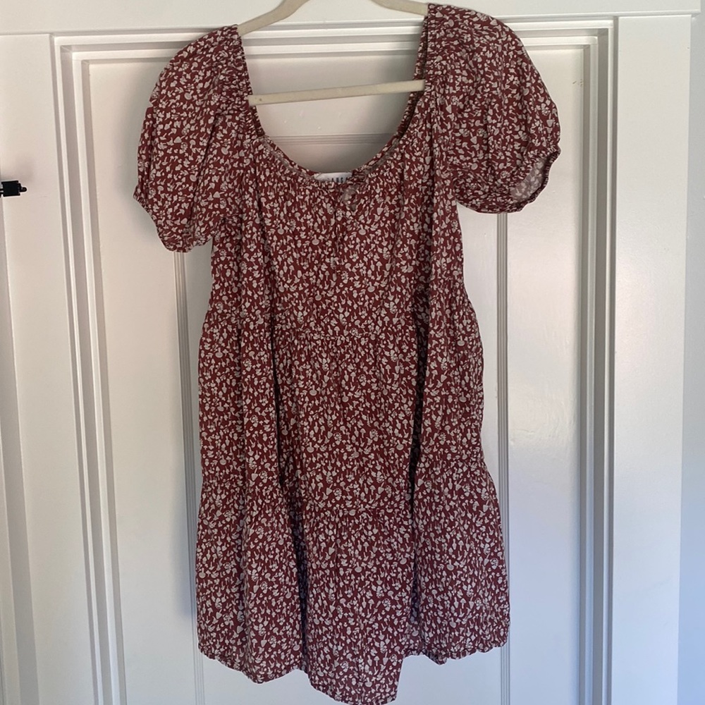 Rust Mushroom Mini Dress